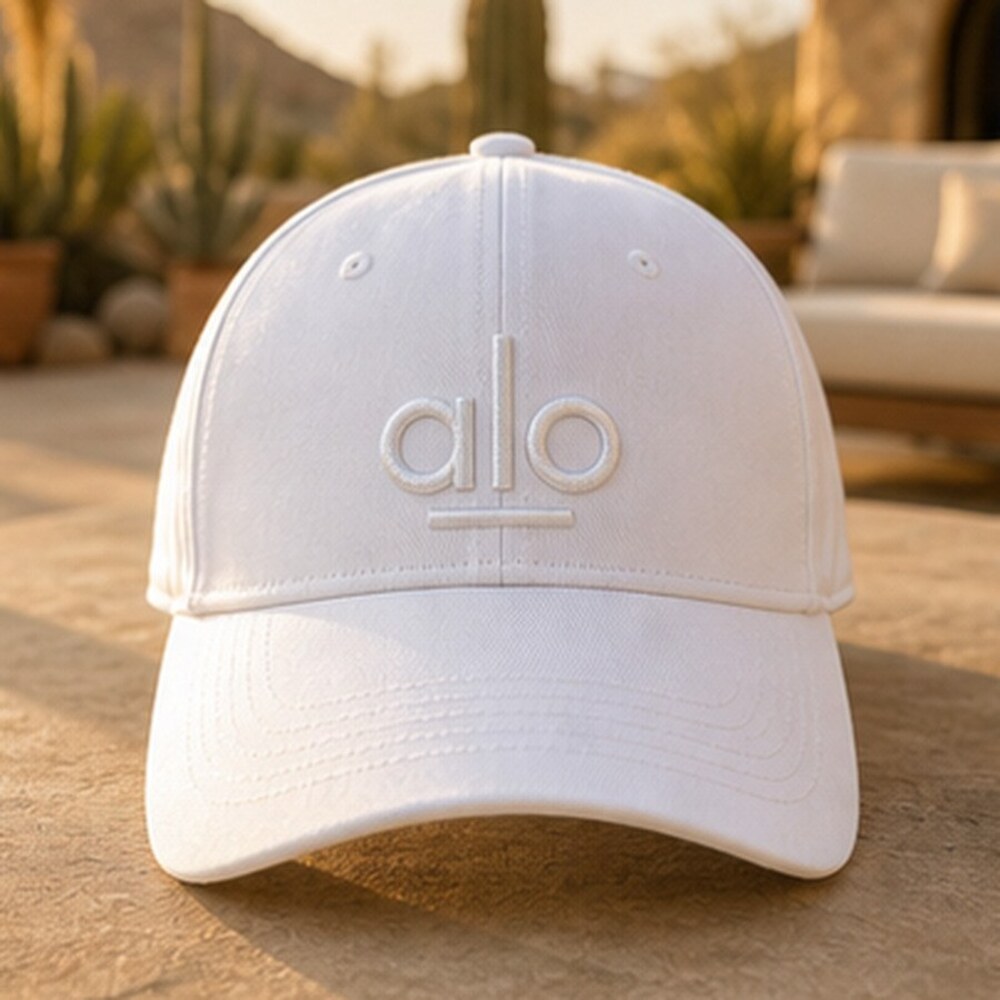 Alo Yoga White Baseball Cap Tennis Golf Yoga Hat